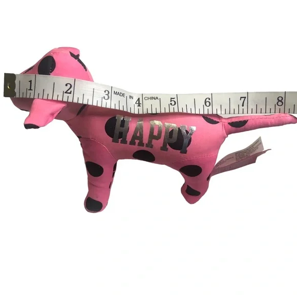 PINK VICTORIA’S SECRET Collectible Dog Stuffed Animal Plush Pink Silver Black - Picture 16 of 16